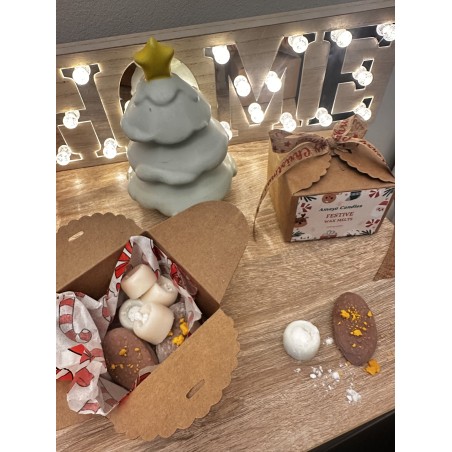 Festive Wax Melts – Κουτί με Μελομακάρονα & Κουραμπιέδες