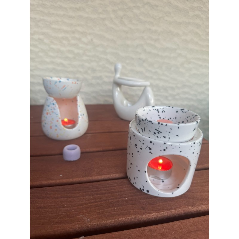 White  αρωματιστής για wax melts με πιτσίλες.